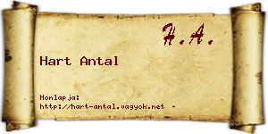 Hart Antal névjegykártya